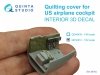 Quinta Studio QD32212 Quilting cover for US airplane cockpit. 3D-Printed coloured Interior on decal paper (All kits) 1/32
